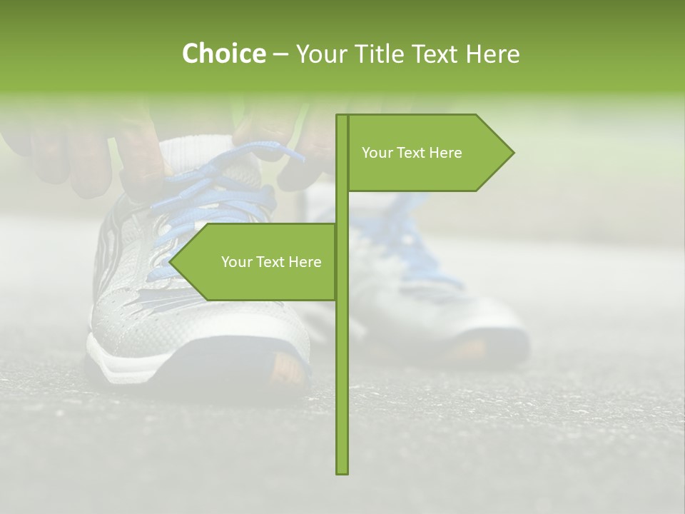 Marathon Human Finger Lace PowerPoint Template