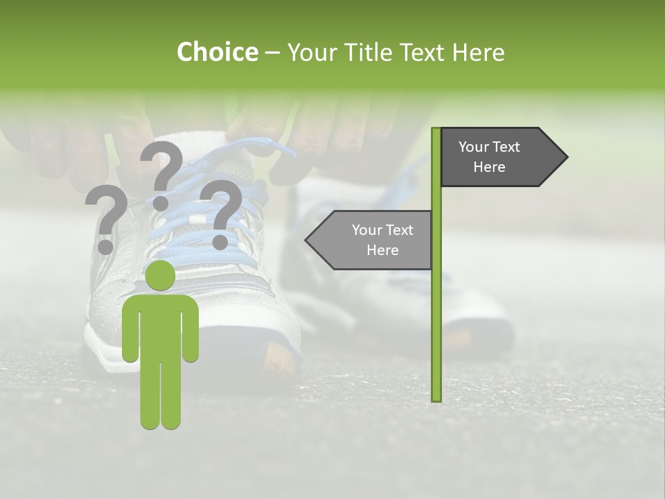 Marathon Human Finger Lace PowerPoint Template