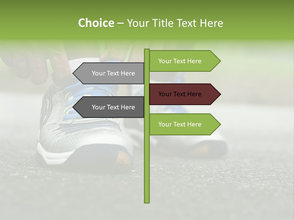 Marathon Human Finger Lace PowerPoint Template