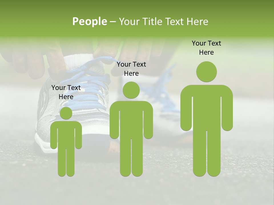 Marathon Human Finger Lace PowerPoint Template