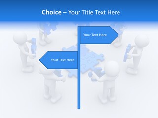 Group White Partnership PowerPoint Template