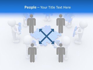 Group White Partnership PowerPoint Template