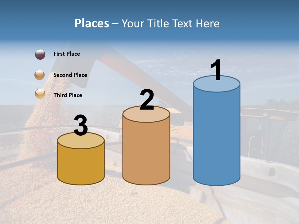 Growing Blue Harvest PowerPoint Template