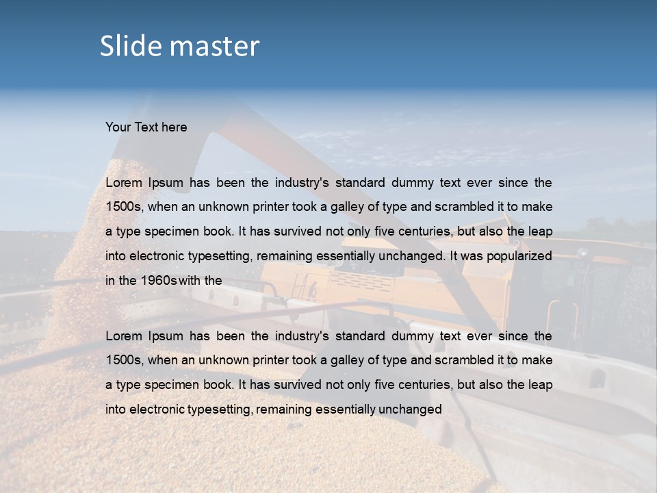 Growing Blue Harvest PowerPoint Template