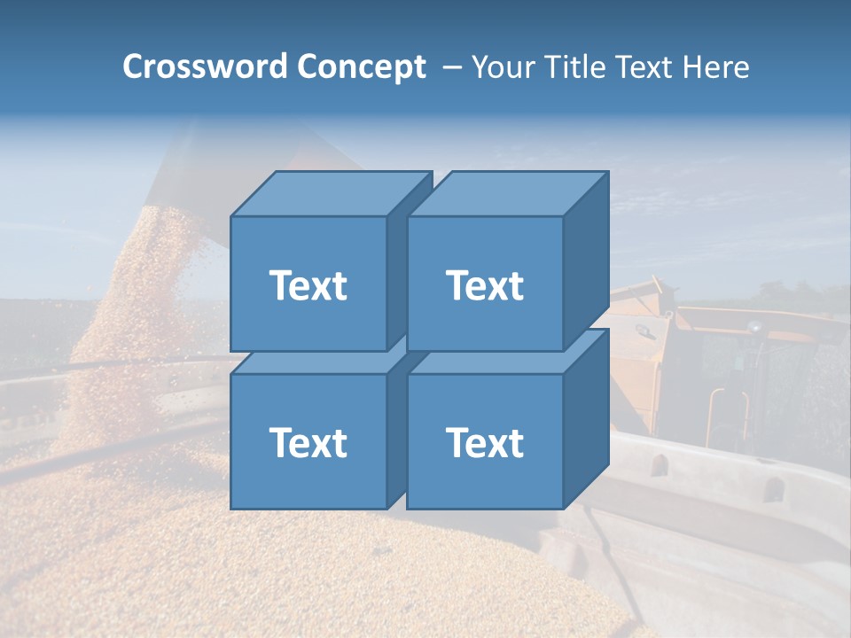 Growing Blue Harvest PowerPoint Template
