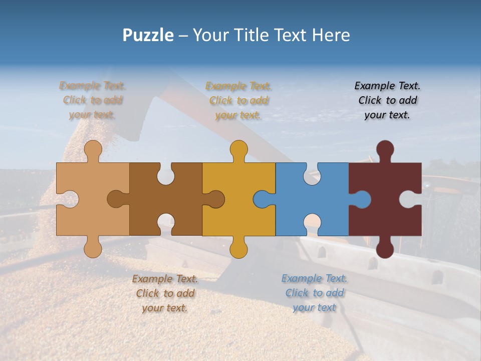 Growing Blue Harvest PowerPoint Template