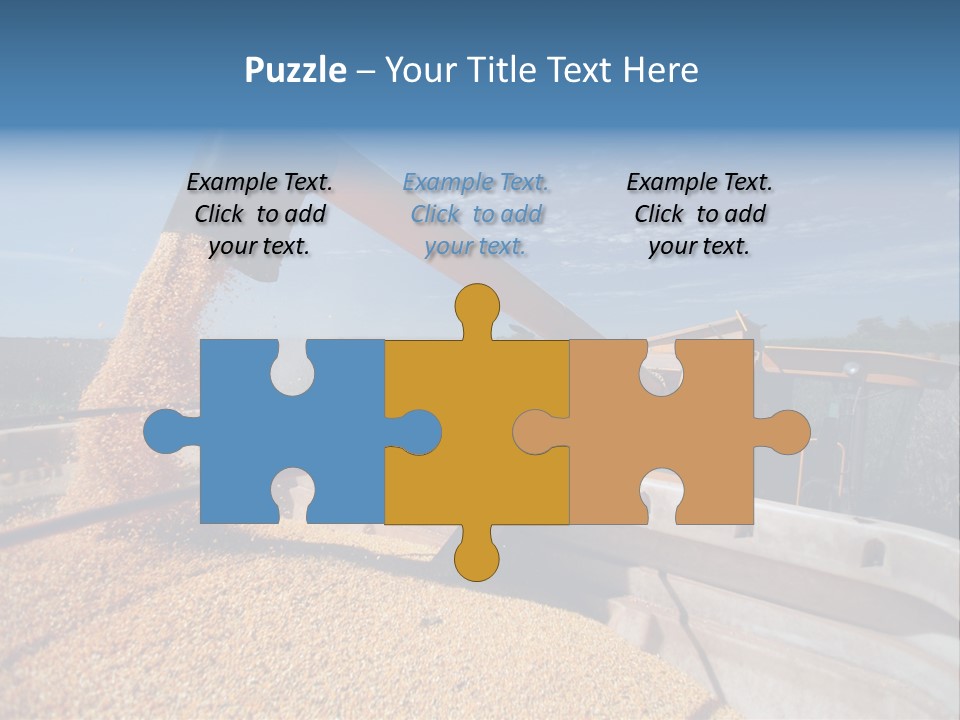 Growing Blue Harvest PowerPoint Template