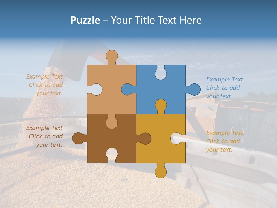 Growing Blue Harvest PowerPoint Template