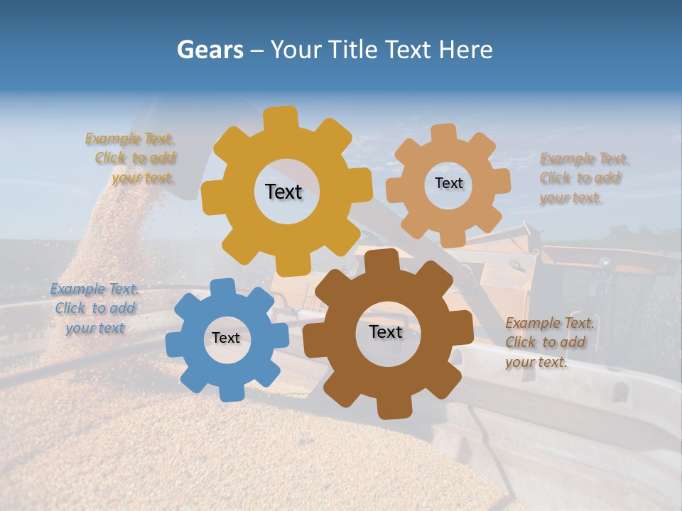 Growing Blue Harvest PowerPoint Template