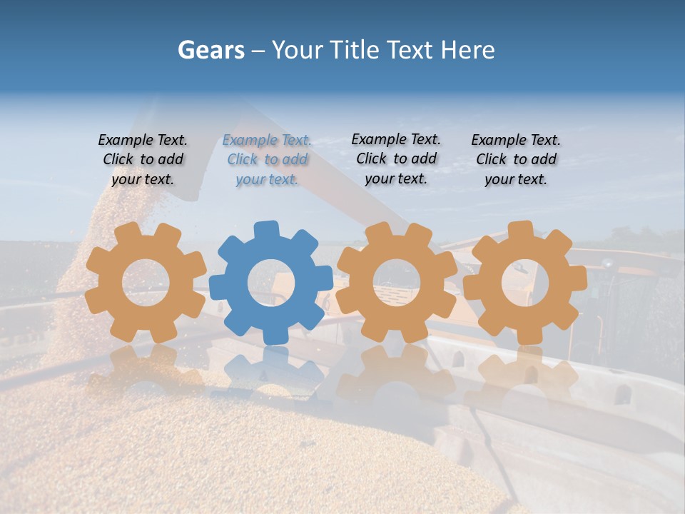 Growing Blue Harvest PowerPoint Template