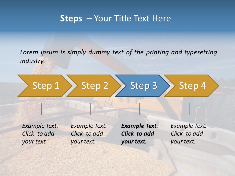 Growing Blue Harvest PowerPoint Template