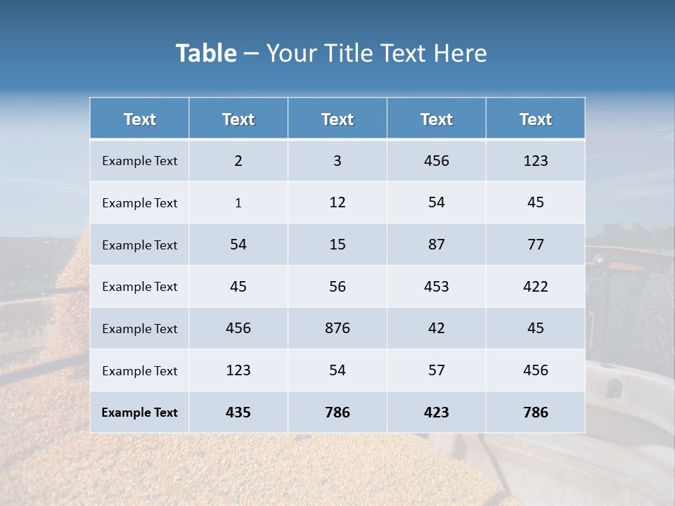 Growing Blue Harvest PowerPoint Template