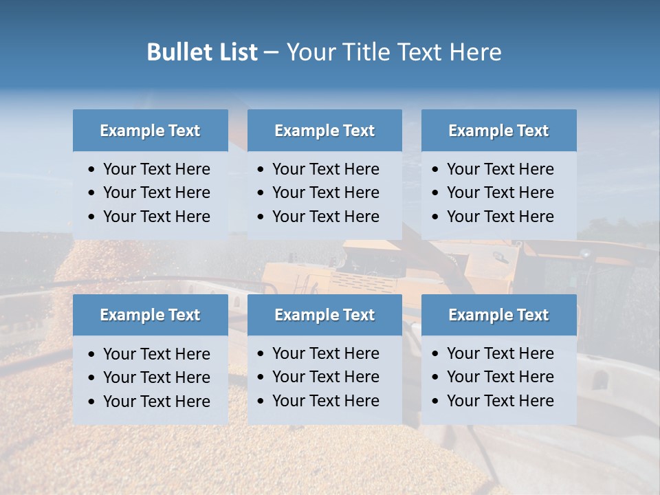 Growing Blue Harvest PowerPoint Template