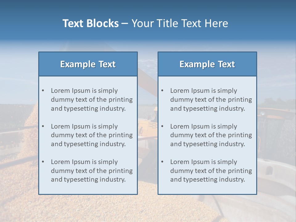 Growing Blue Harvest PowerPoint Template
