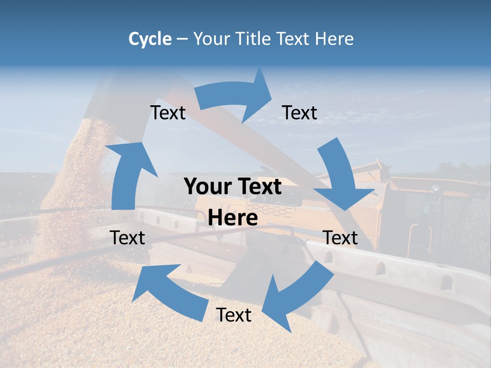 Growing Blue Harvest PowerPoint Template