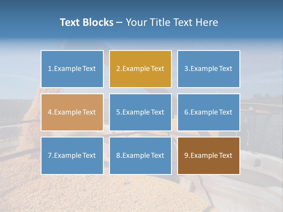 Growing Blue Harvest PowerPoint Template