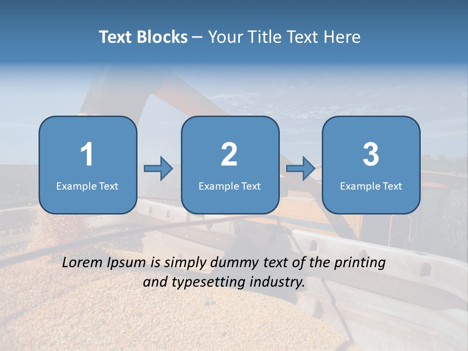 Growing Blue Harvest PowerPoint Template