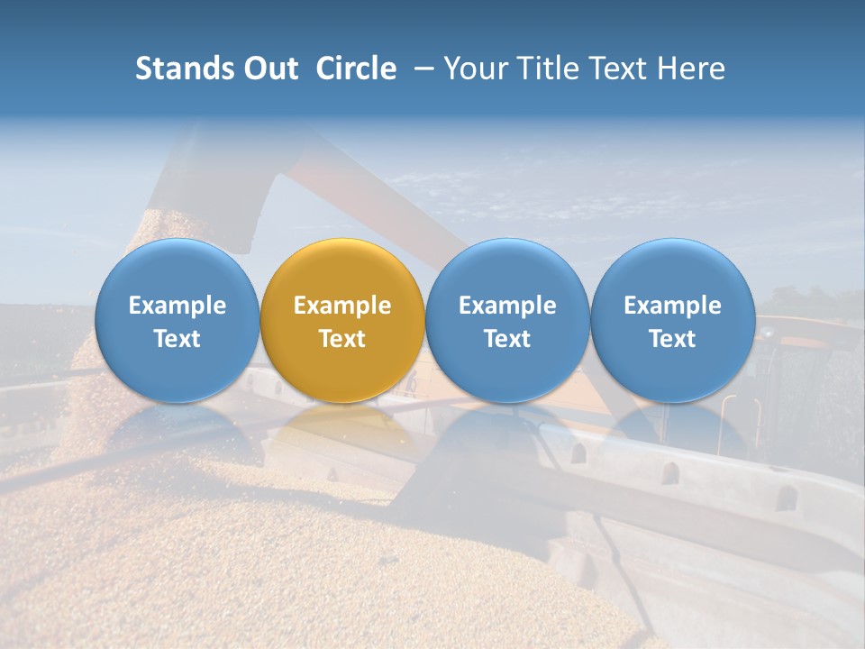 Growing Blue Harvest PowerPoint Template