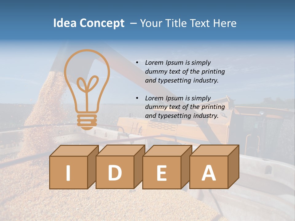 Growing Blue Harvest PowerPoint Template