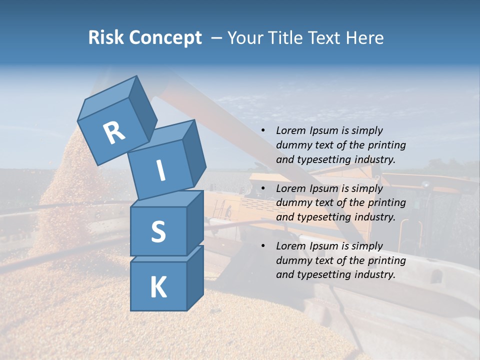 Growing Blue Harvest PowerPoint Template