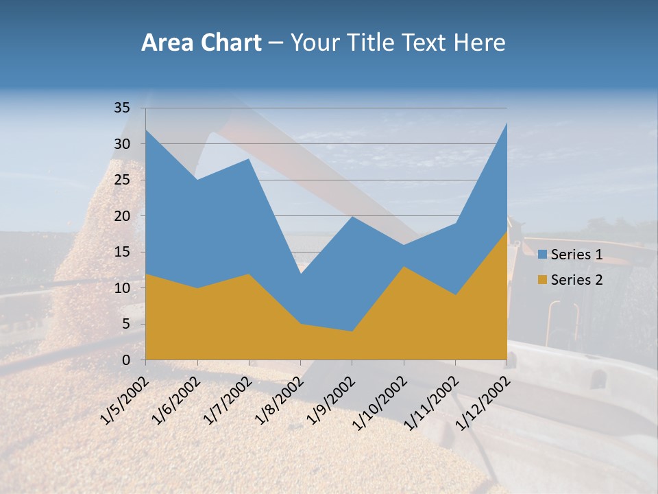 Growing Blue Harvest PowerPoint Template