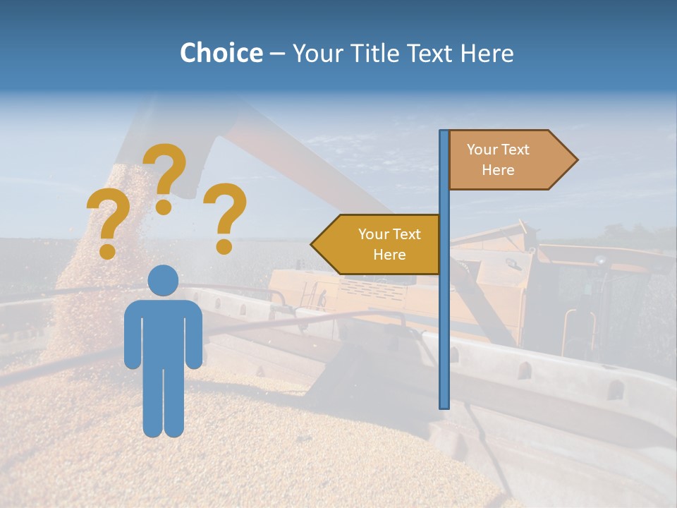 Growing Blue Harvest PowerPoint Template