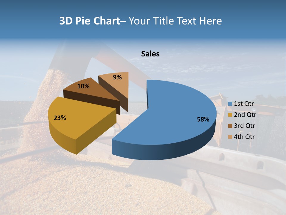 Growing Blue Harvest PowerPoint Template