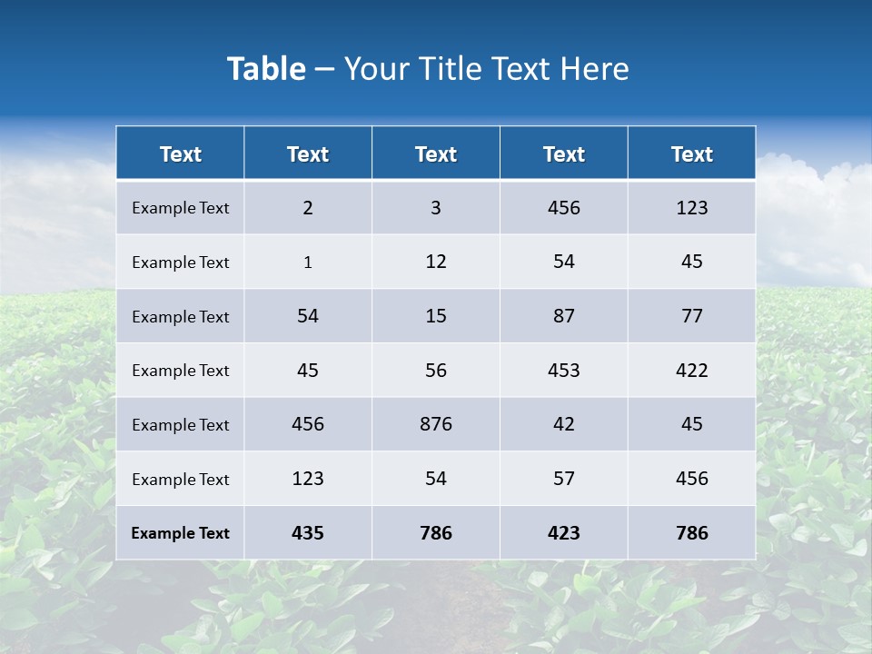 Land Summer Field PowerPoint Template