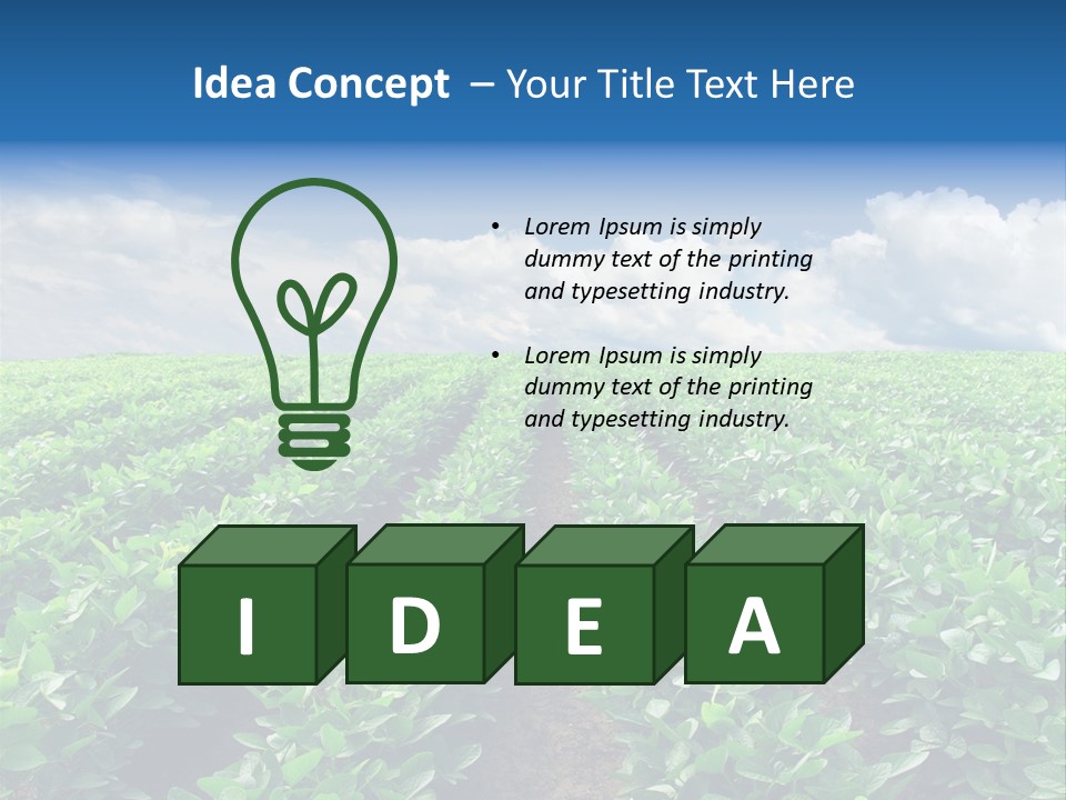 Land Summer Field PowerPoint Template