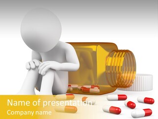 Addiction Capsule Illustration PowerPoint Template