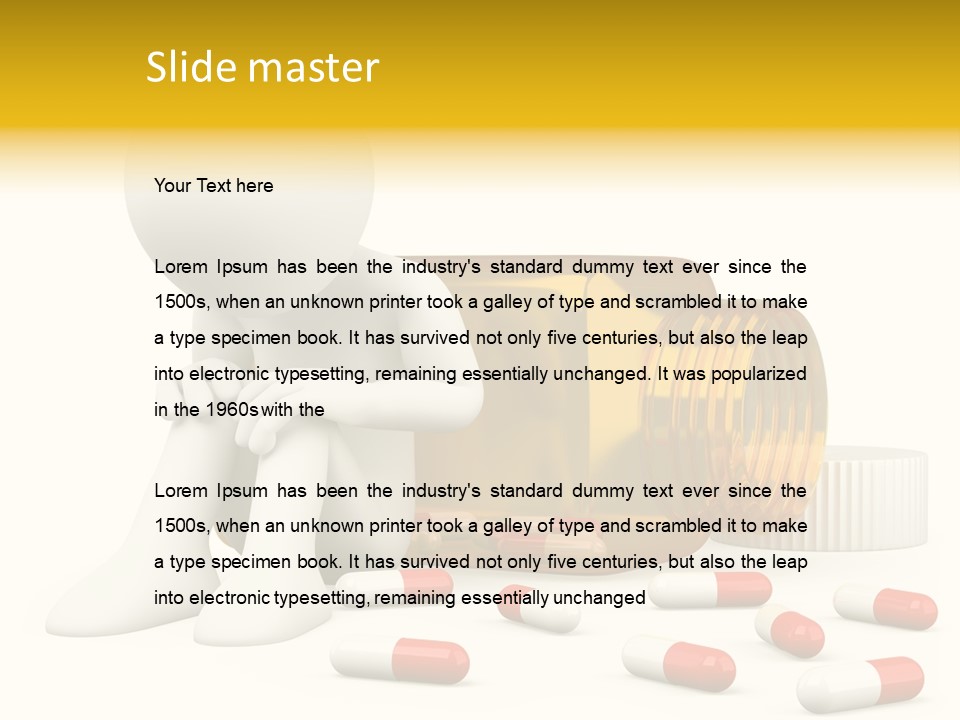 Addiction Capsule Illustration PowerPoint Template