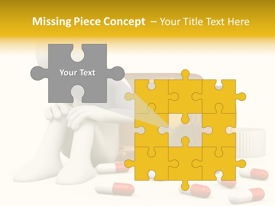 Addiction Capsule Illustration PowerPoint Template