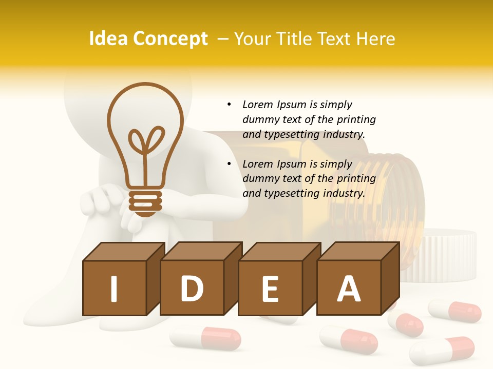 Addiction Capsule Illustration PowerPoint Template