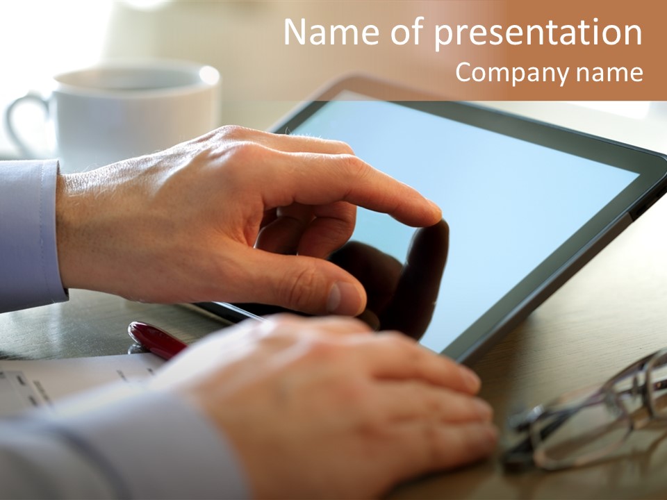 Interactive Touchpad Technology PowerPoint Template