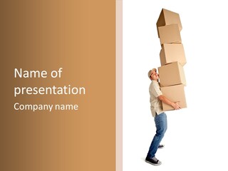 Postman Shipment Package PowerPoint Template