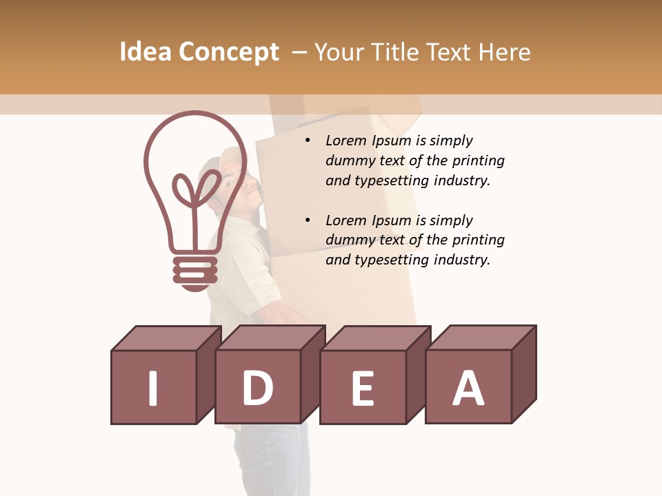 Postman Shipment Package PowerPoint Template