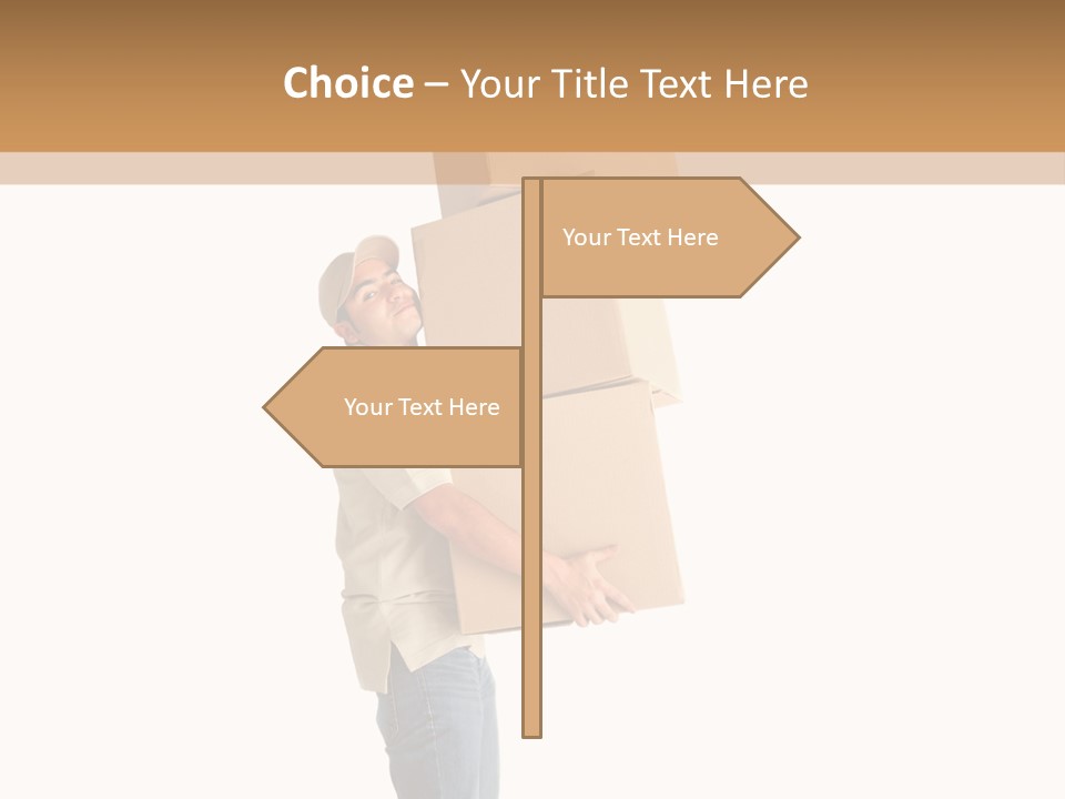 Postman Shipment Package PowerPoint Template