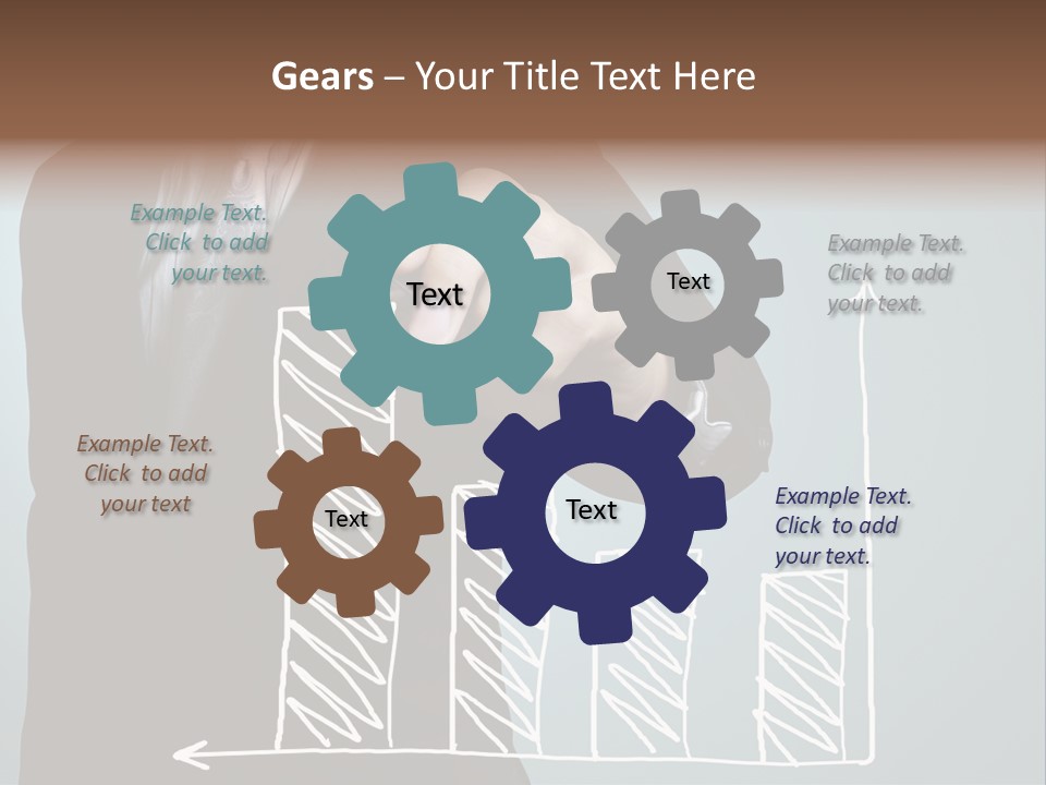 Turnover Pointing Graph PowerPoint Template