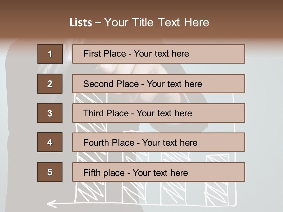 Turnover Pointing Graph PowerPoint Template