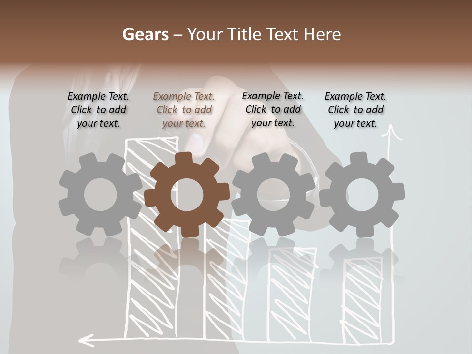 Turnover Pointing Graph PowerPoint Template
