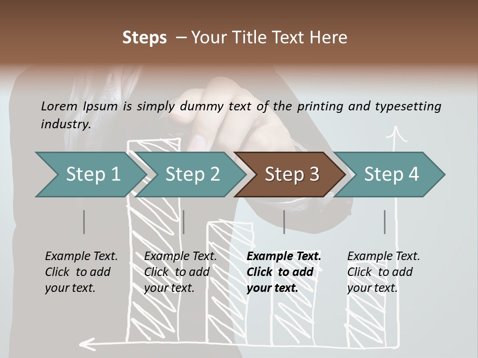 Turnover Pointing Graph PowerPoint Template