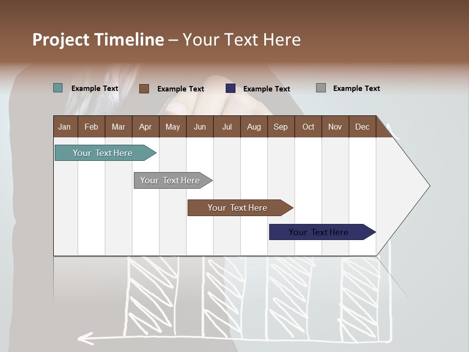 Turnover Pointing Graph PowerPoint Template