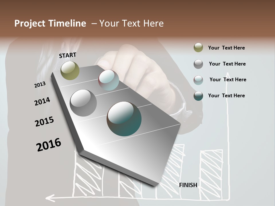 Turnover Pointing Graph PowerPoint Template