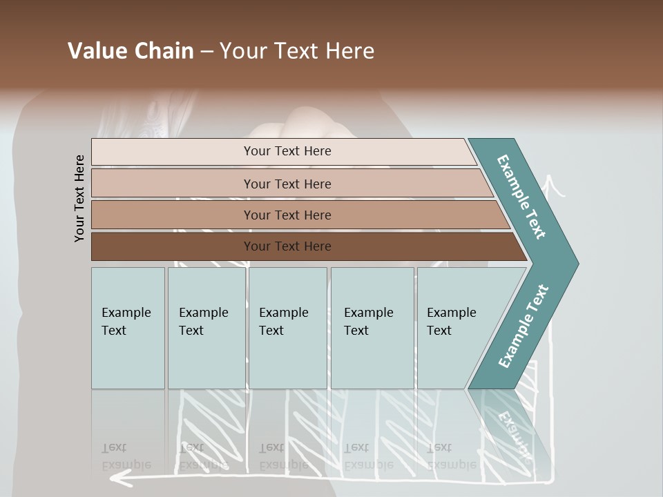 Turnover Pointing Graph PowerPoint Template