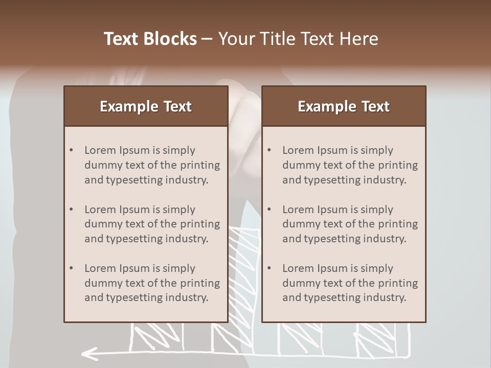 Turnover Pointing Graph PowerPoint Template