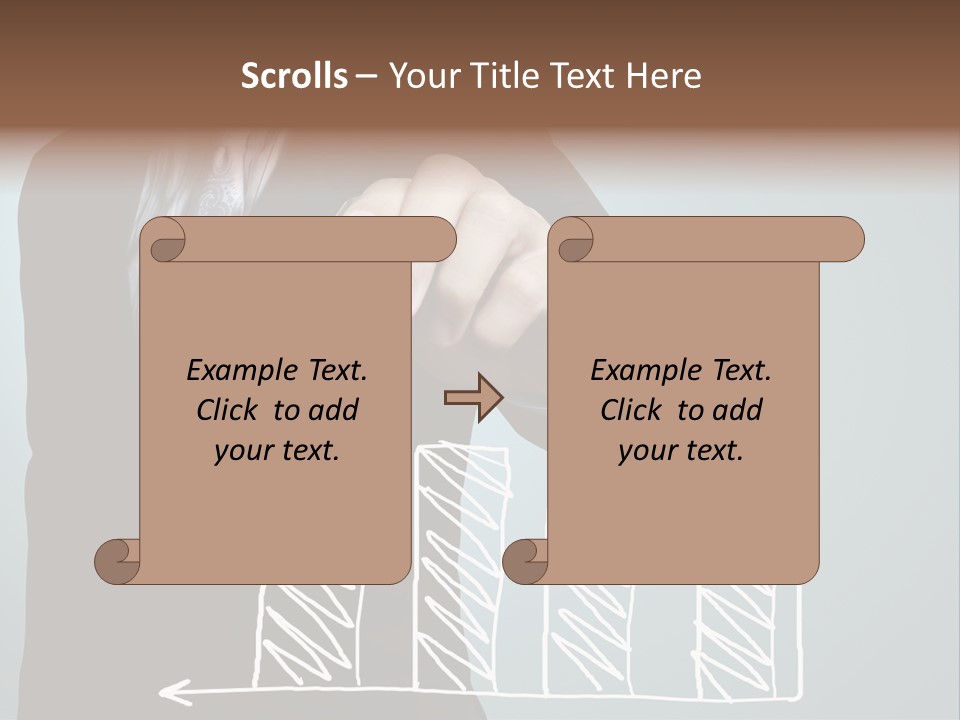 Turnover Pointing Graph PowerPoint Template