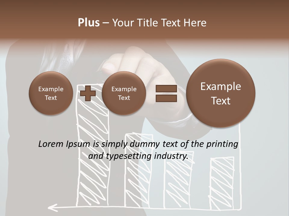 Turnover Pointing Graph PowerPoint Template