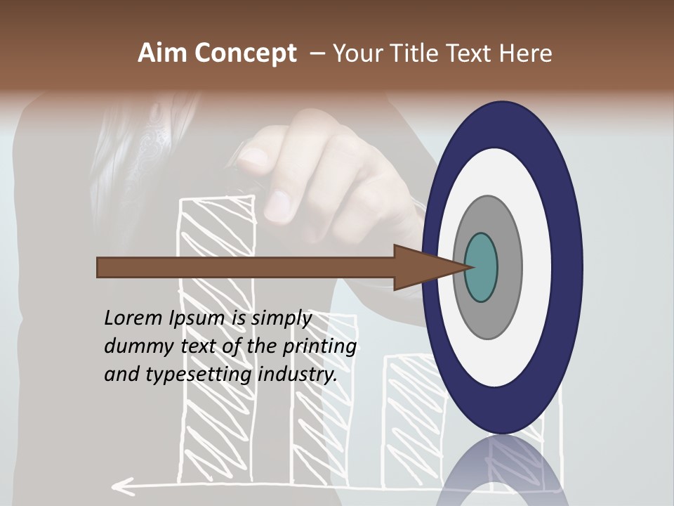Turnover Pointing Graph PowerPoint Template