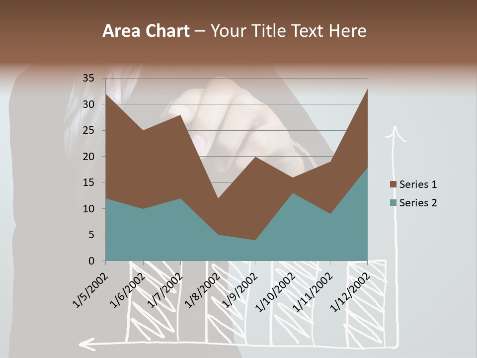 Turnover Pointing Graph PowerPoint Template