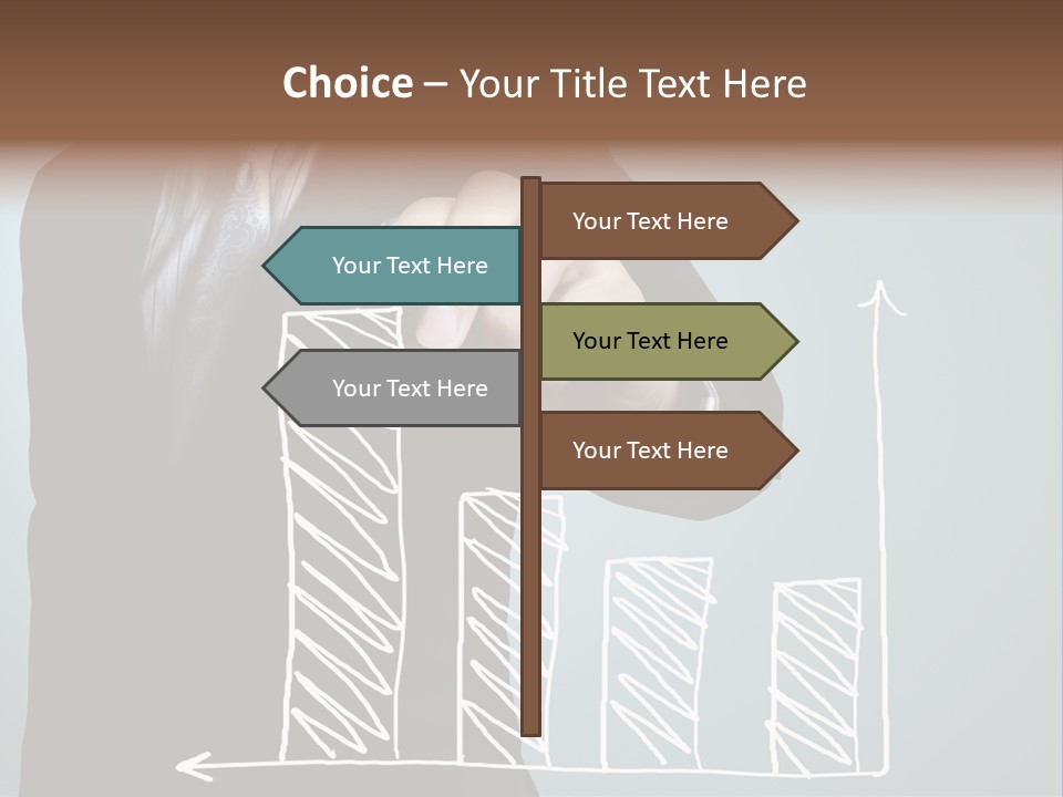 Turnover Pointing Graph PowerPoint Template